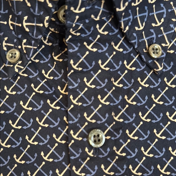 Ralph Lauren Blue Casual Button Down Shirt with Geometric Pattern - Picture 3 of 8